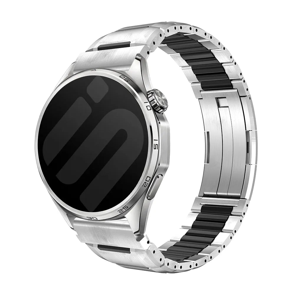 Bracelet acier hybride 'One Push' Oppo Watch X2 (titane/noir)