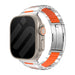 Bracelet acier hybride Apple Watch (titane/orange)