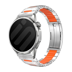 Coros Pace 3 'One Push' Steel Hybrid Strap (Titanium/Orange)