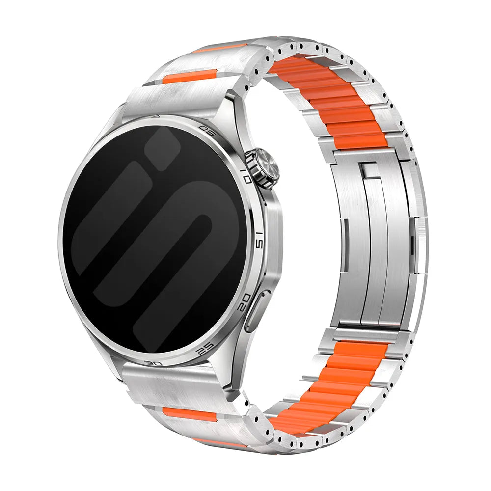 Bracelet acier hybride 'One Push' Oppo Watch X2 (titane/orange)