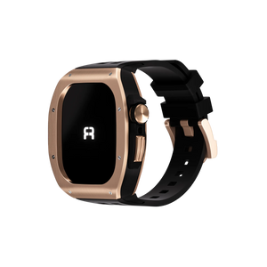 Reqior Boîtier en polymère et acier avec bracelet en caoutchouc Apple Watch 45mm (rose or)