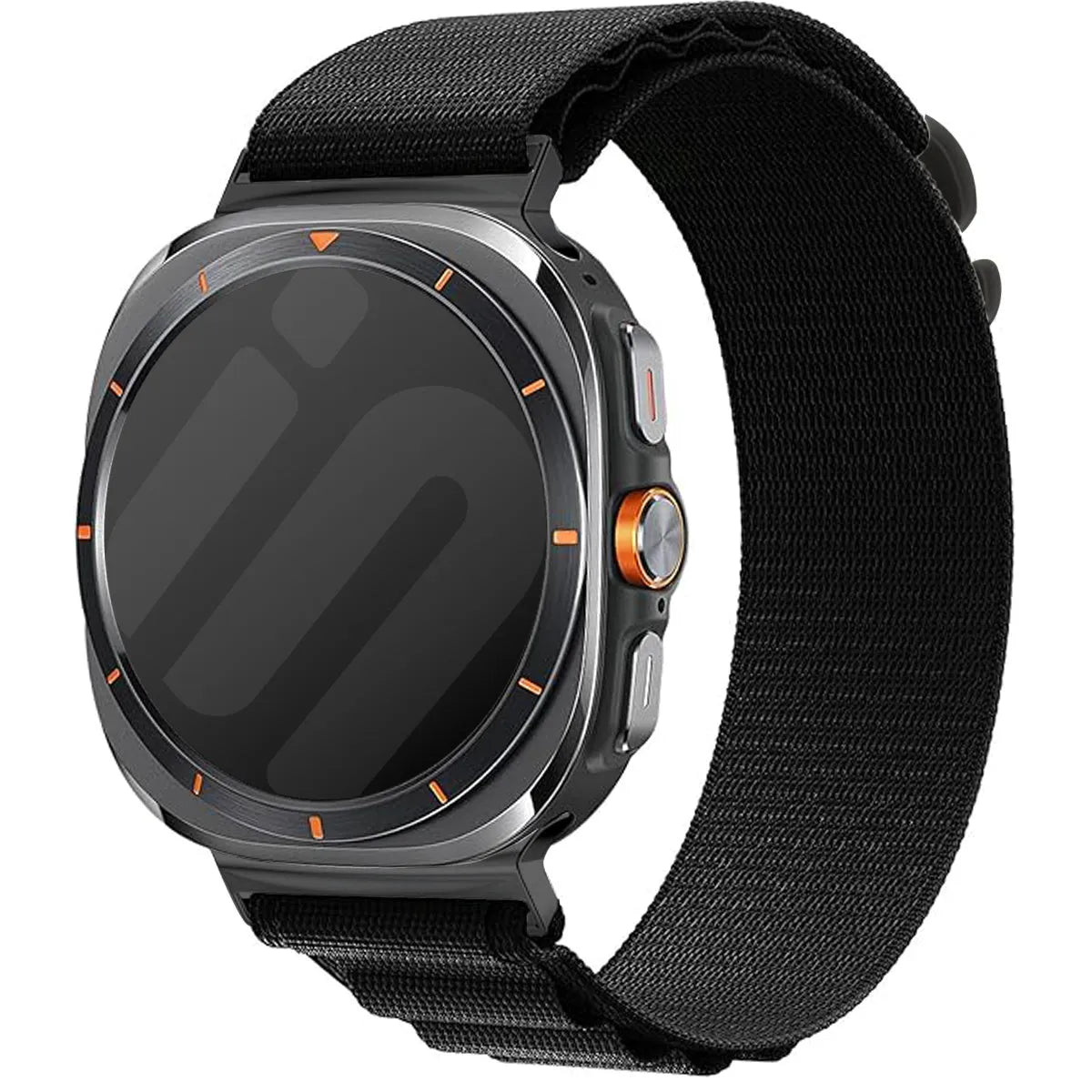 Alpine Nylon Strap, on a watch, 3/4 front view