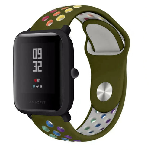 Silicone Sport Strap, on a watch, 3/4 front view