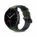 Bracelet silicone/cuir Amazfit GTR 2 (noir/vert)