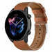 Bracelet cuir Amazfit GTR 3 (Pro) (serré marron)