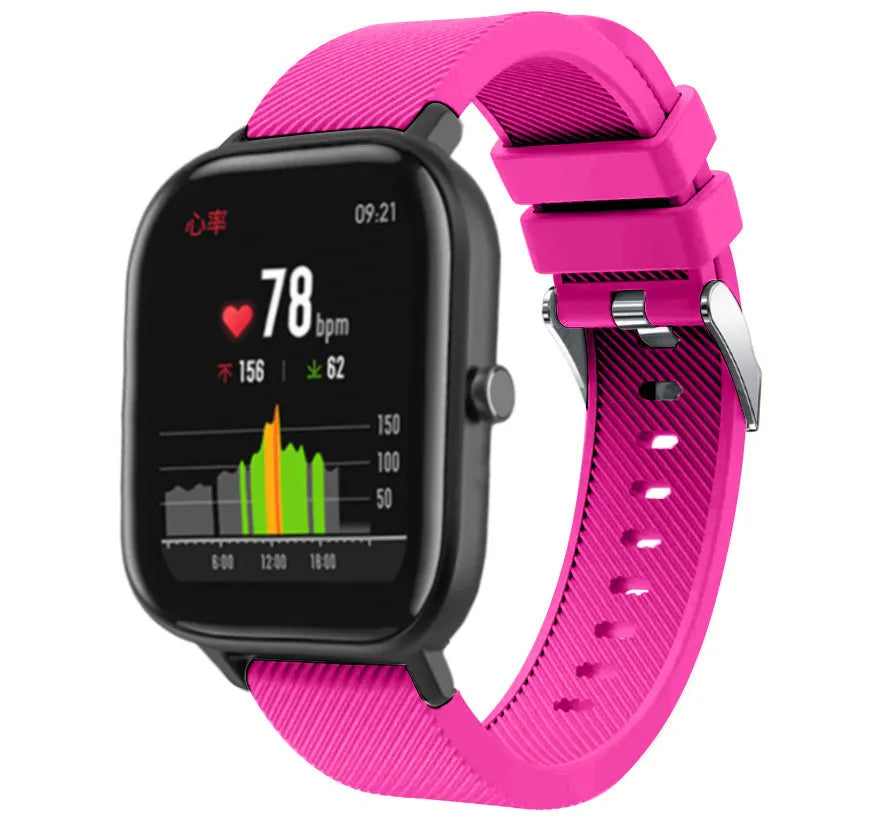 amazfit-gts-siliconen-bandje-knalroze