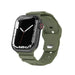 Bracelet silicone armure Apple Watch (vert olive)