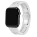 Bracelet acier céramique Apple Watch (blanc/argent)