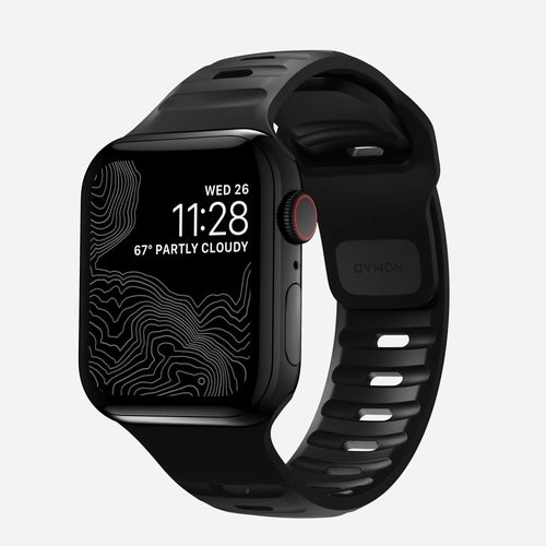 Nomad Bracelet silicone sport Apple Watch (noir)