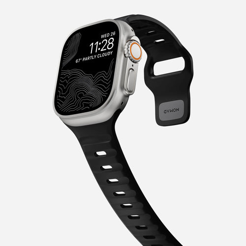 Nomad Bracelet silicone sport Apple Watch (noir)