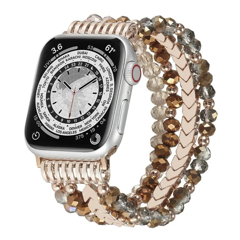 Apple Watch Beaded Strap (Coffee)