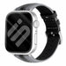 Bracelet cuir hybride slim Apple Watch (gris/noir)