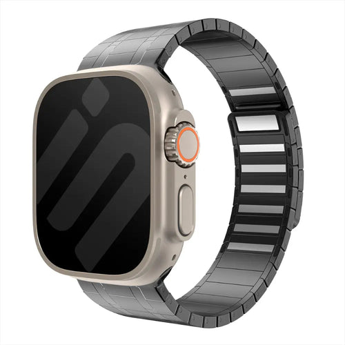 apple watch magnetic steel band black