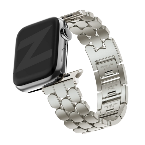 Bandz Bracelet acier 'Oval' Apple Watch (lumière stellaire)