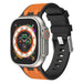 Bracelet sport grain Apple Watch (noir/orange)