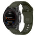 Bracelet silicone robuste Garmin Fenix 5 / 6 (vert armée)