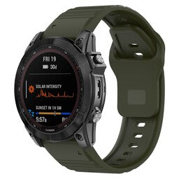Bracelet silicone outdoor Garmin Instinct 3 - 45mm (vert armée)