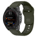 Bracelet silicone robuste Garmin Fenix 7x (vert armée)
