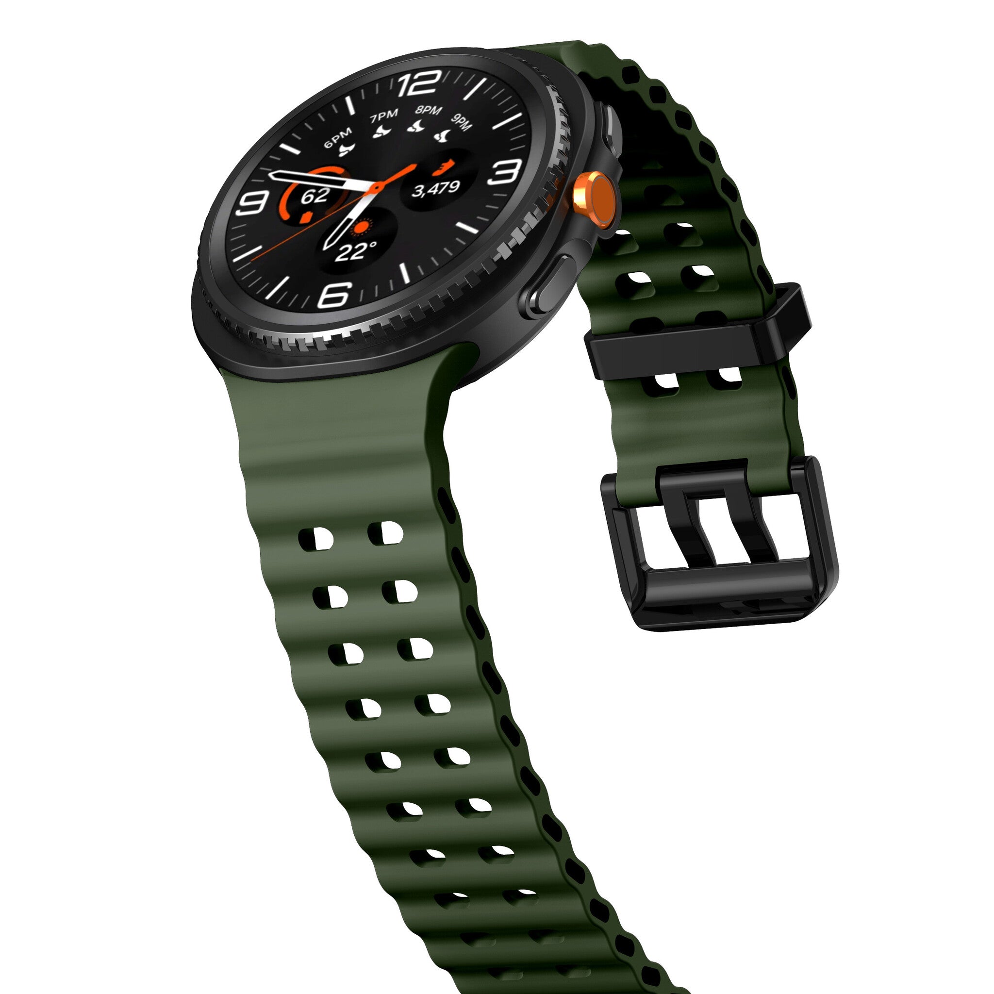Bracelet Ocean Samsung Galaxy Watch 8 - 44mm (vert militaire)