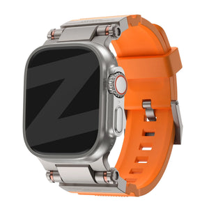 Silicone Strap 'Explorer', on a watch, 3/4 front view