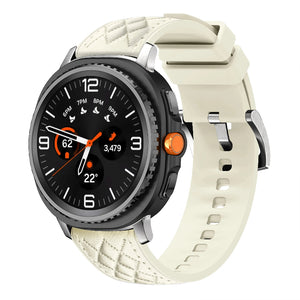 galaxy watch 8 classic leather hybrid band beige