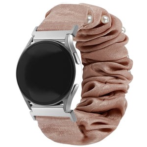 Bracelet chouchou Samsung Galaxy Watch Active (beige avec perles)