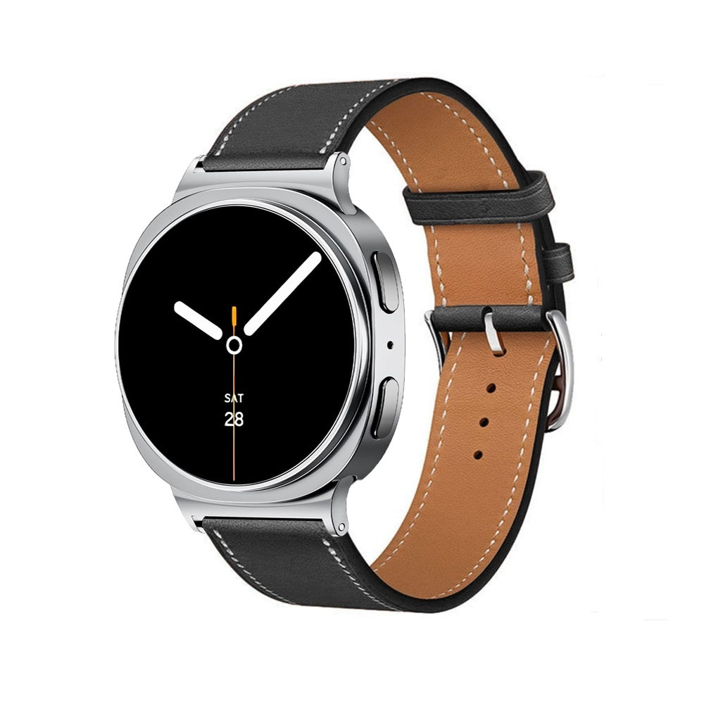 Bracelet cuir classique Samsung Galaxy Watch 8 Classic (noir)