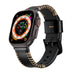 Apple Watch Ultra Stitched Leather Strap (Black)