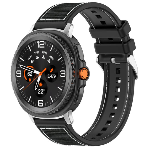 Bracelet nylon hybride Samsung Galaxy Watch 9 - 40mm (noir)