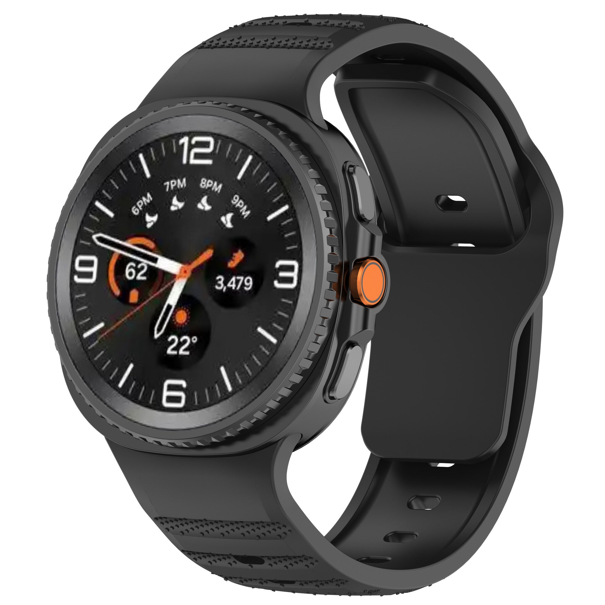 Bracelet silicone Outdoor Samsung Galaxy Watch 9 - 44mm (noir)