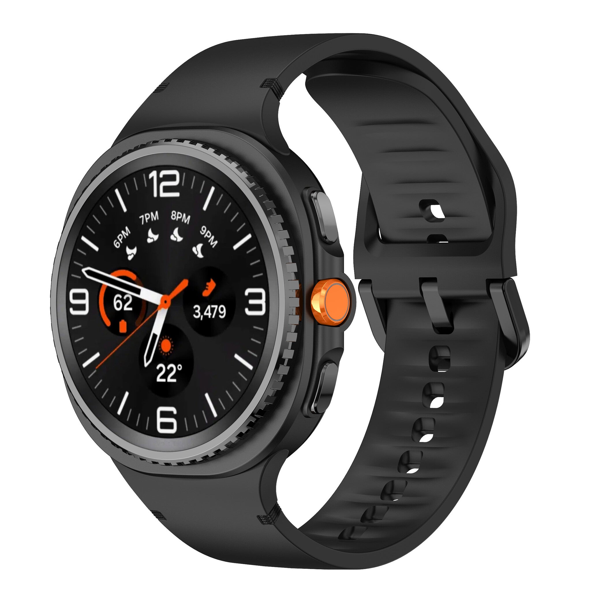 Bracelet silicone Samsung Galaxy Watch 8 - 44mm (noir)