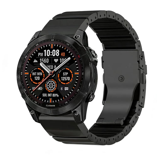 Garmin Approach S62 Titanium Hybrid Strap (Black)