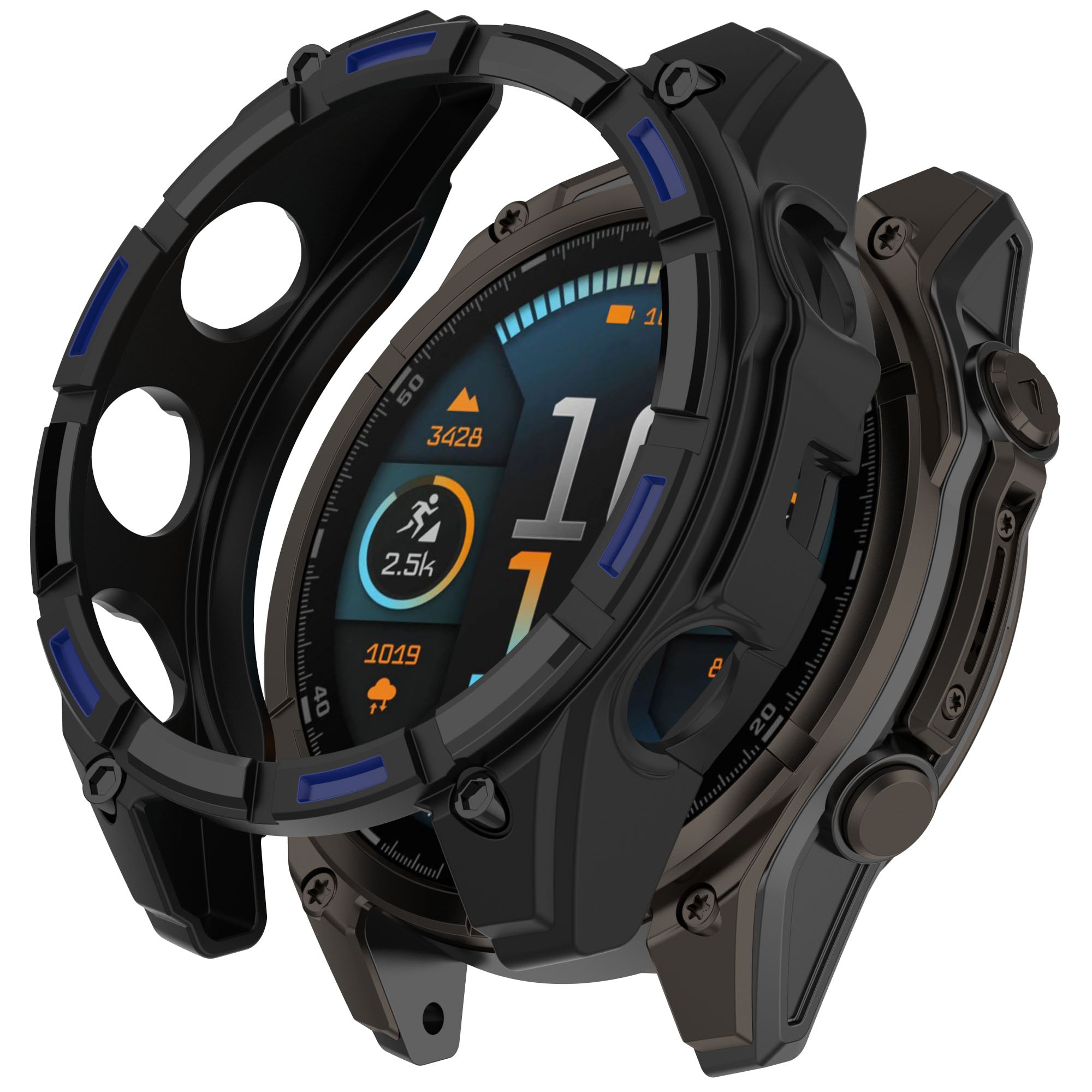 Coque TPU résistante Garmin Quatix 8 - 47mm (noir)