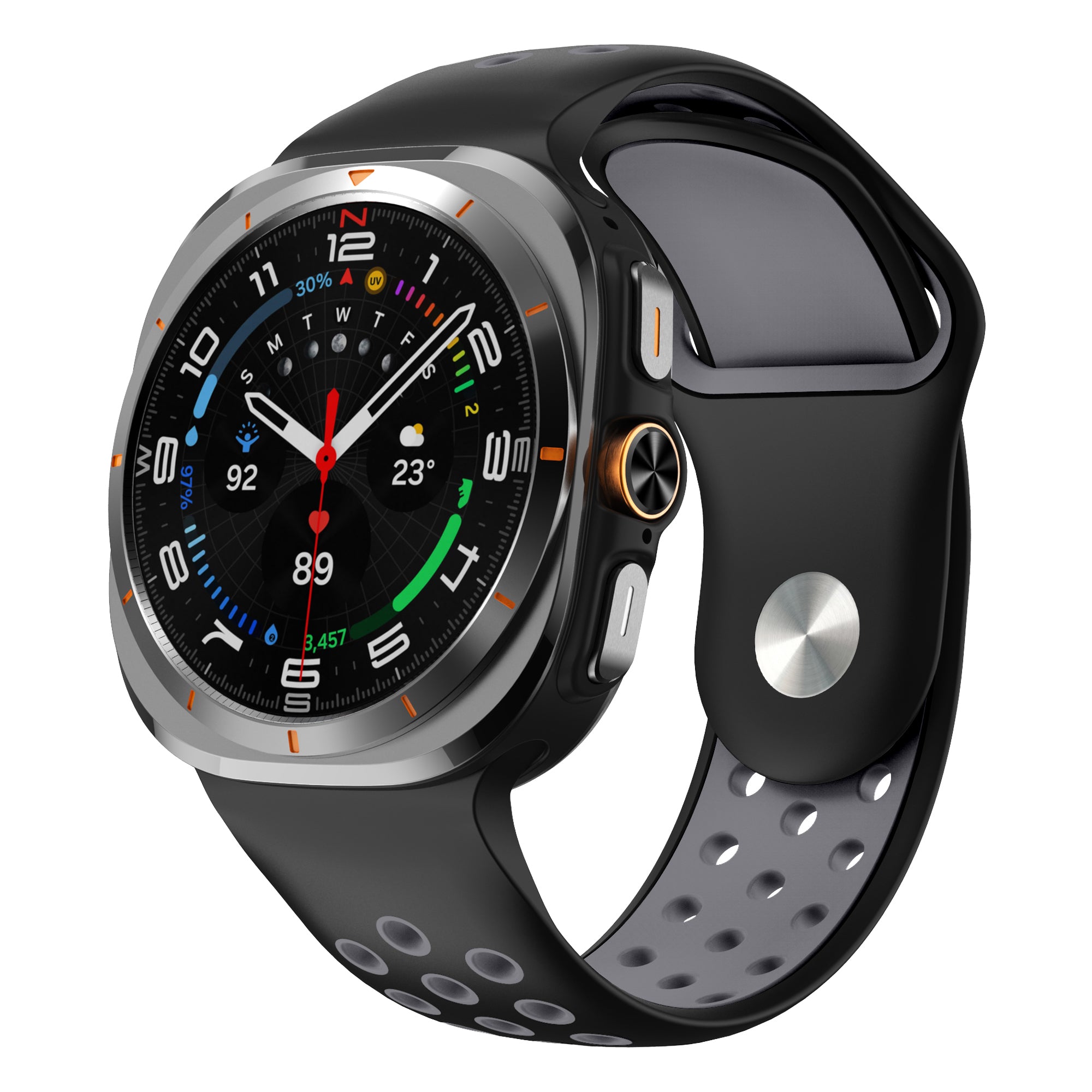 Bracelet sport Samsung Galaxy Watch Ultra 2 (noir/gris)
