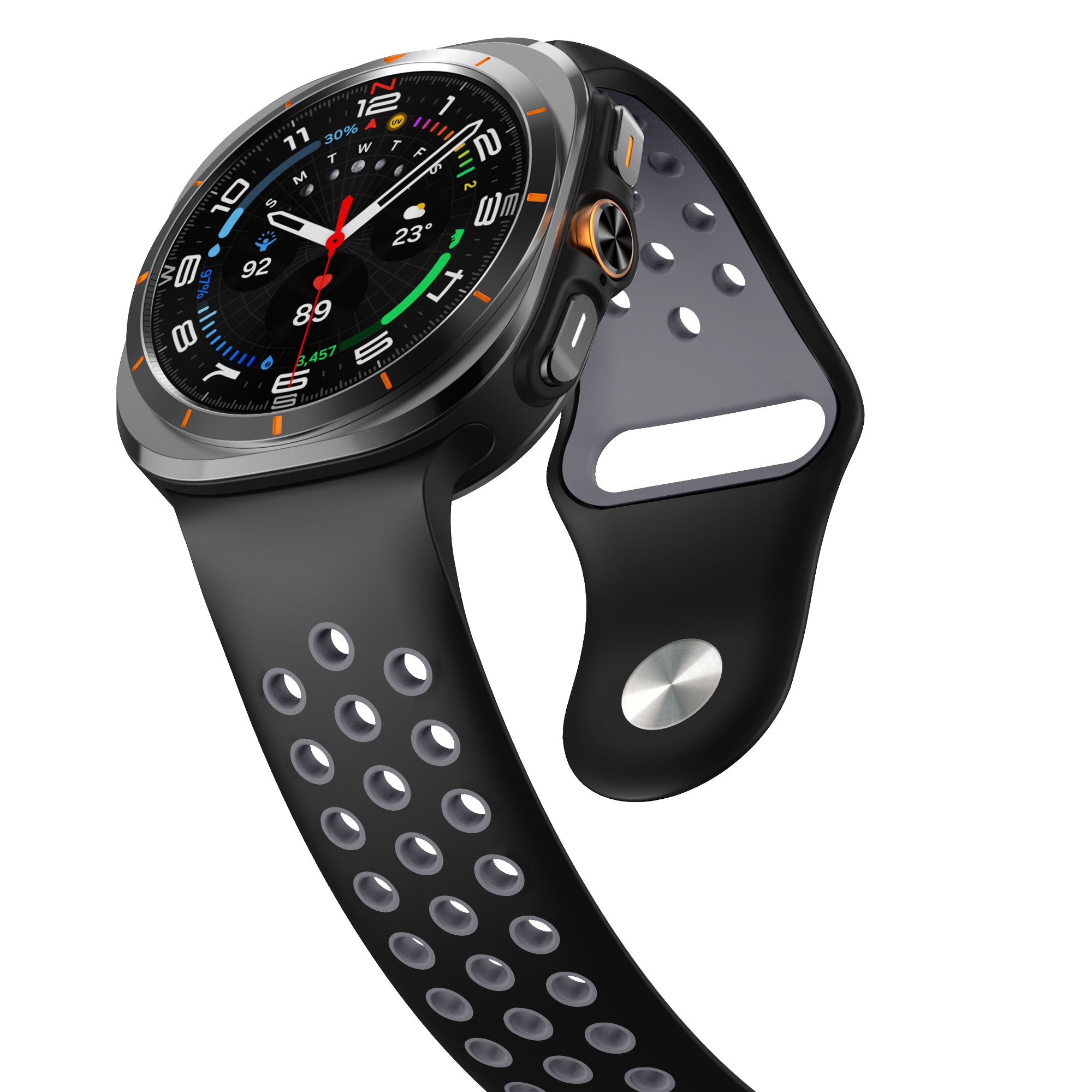 Bracelet sport Samsung Galaxy Watch Ultra 2 (noir/gris)