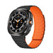 Samsung Galaxy Watch Ultra 2 Magnetic Silicone Strap (Black/Orange)