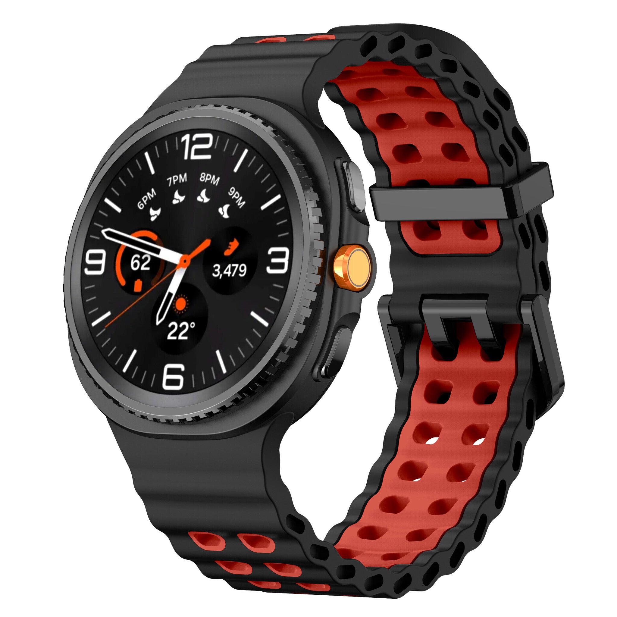 Bracelet Ocean Samsung Galaxy Watch 8 Classic (noir/rouge)