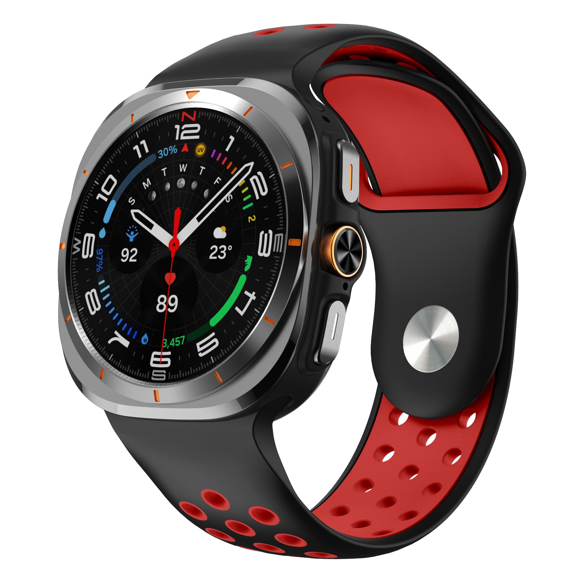 Bracelet sport Samsung Galaxy Watch Ultra 2 (noir/rouge)