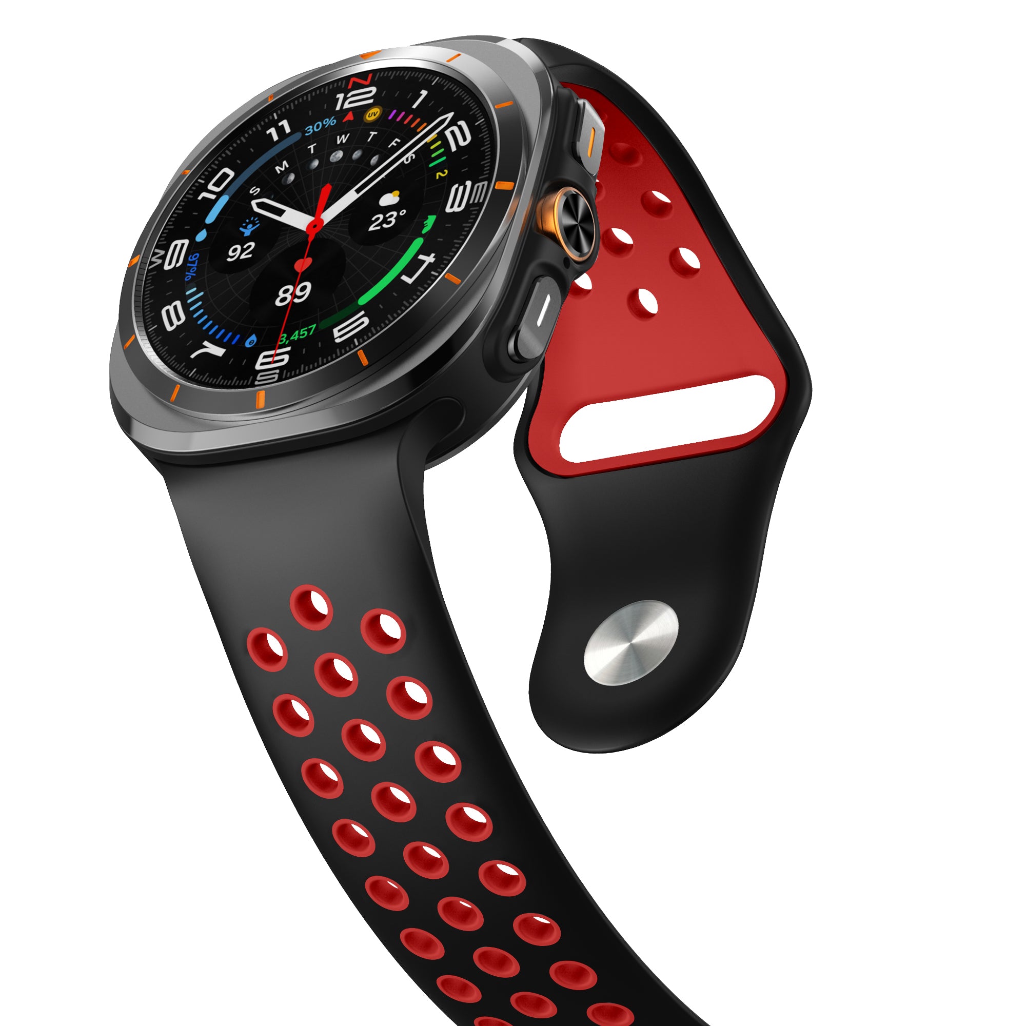 Bracelet sport Samsung Galaxy Watch Ultra 2 (noir/rouge)