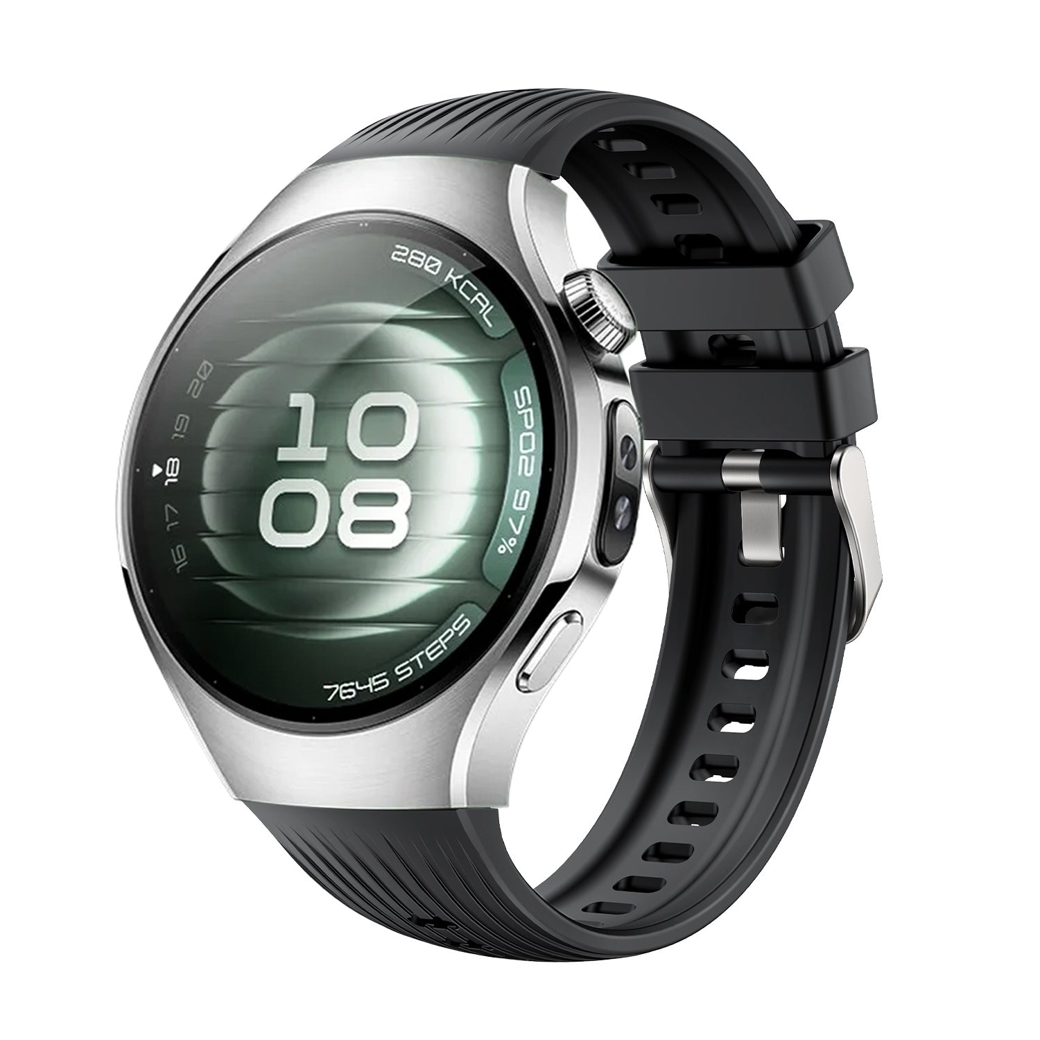 Bracelet silicone 'Perfect Fit' Huawei Watch 5 - 46mm (noir)