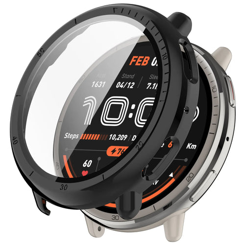 Coque rigide avec verre Amazfit Active 2 (noir)