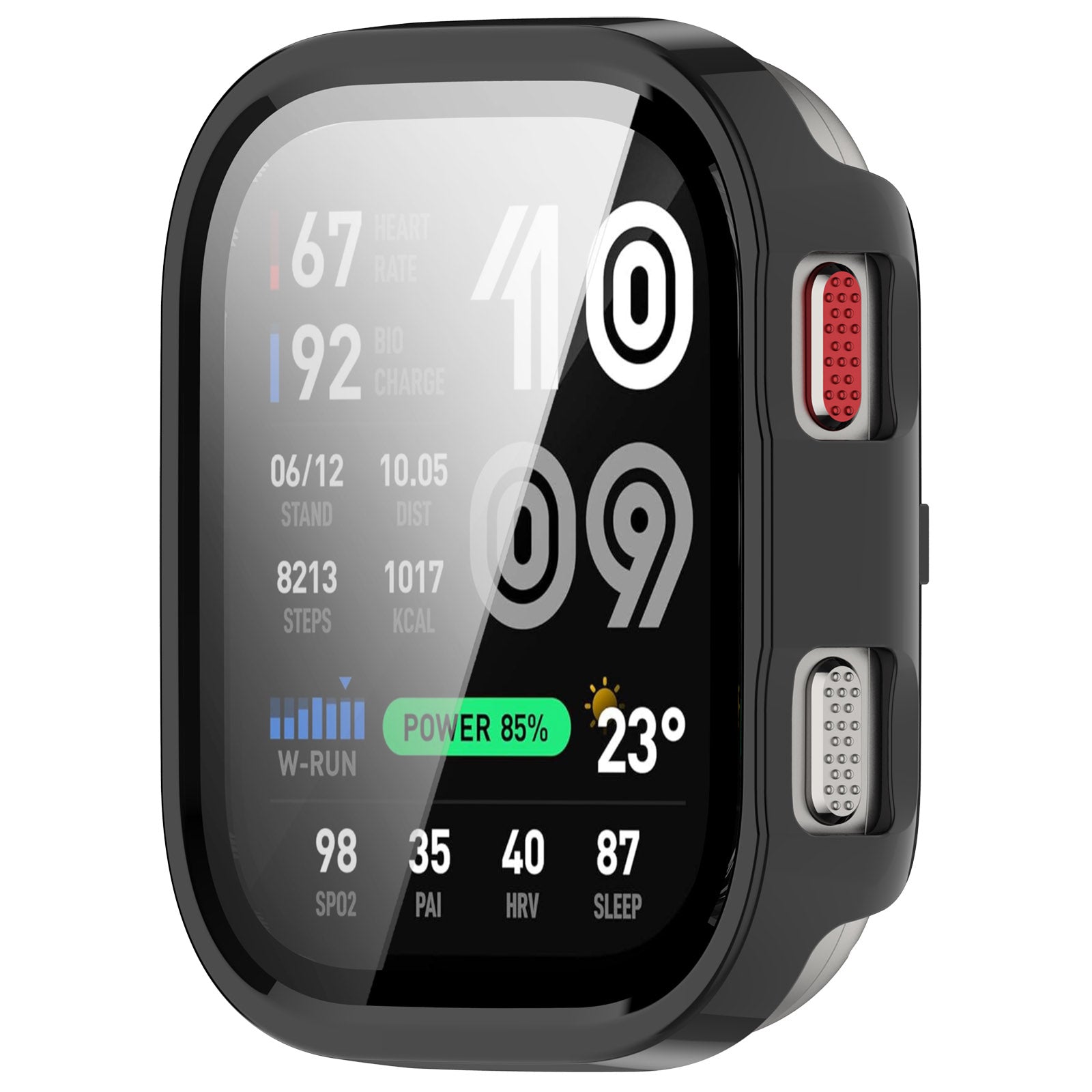 Coque rigide avec verre Amazfit Bip Max (noir)