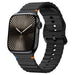 Bracelet silicone ondulé Apple Watch Ultra (noir)