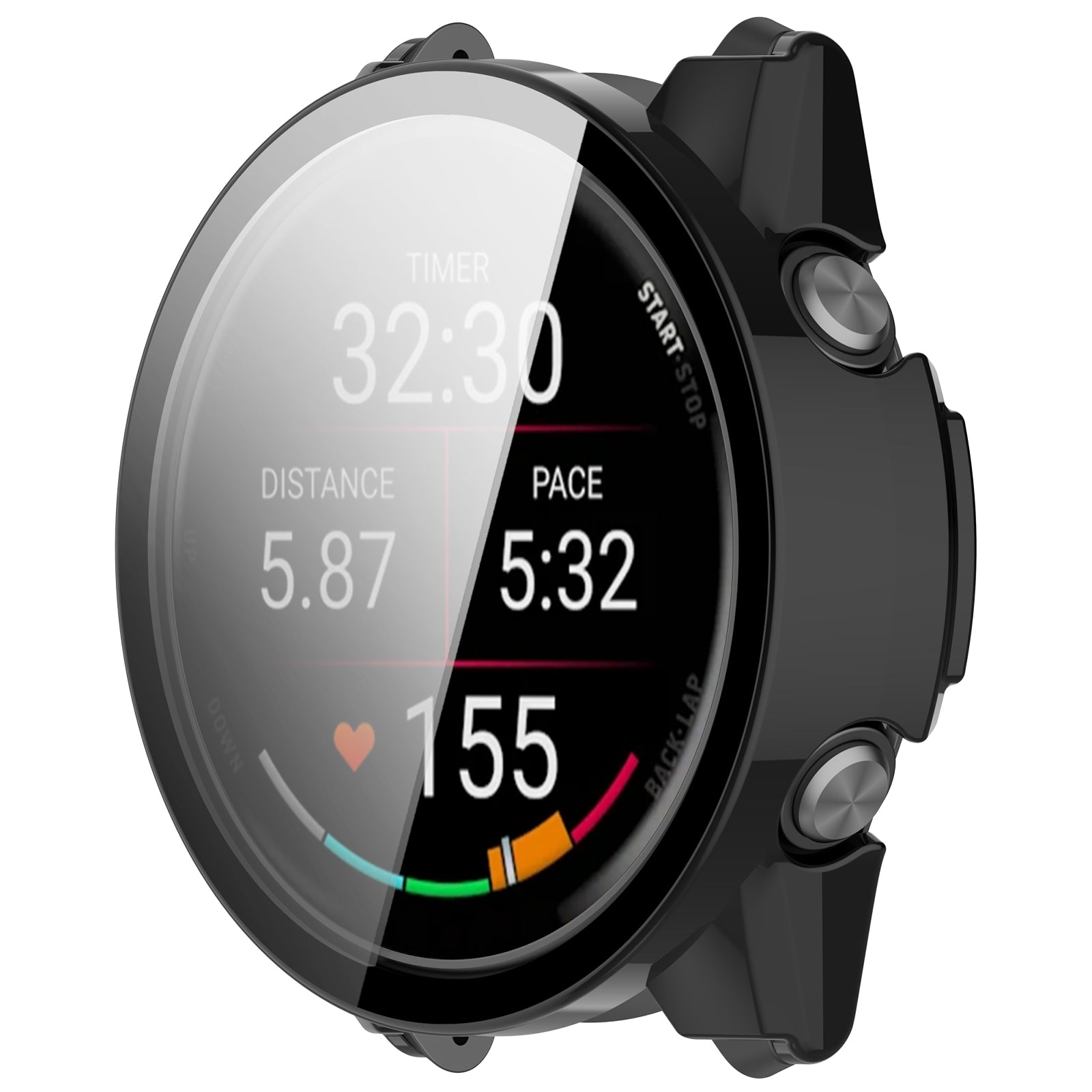 Garmin Forerunner 70 Protection d'écran rigide en verre (noir)