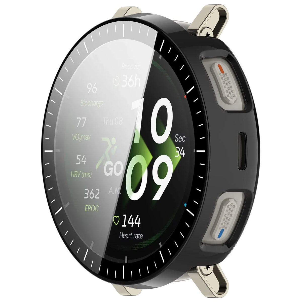 Coque PC en verre Amazfit Active 3 Premium (noir)