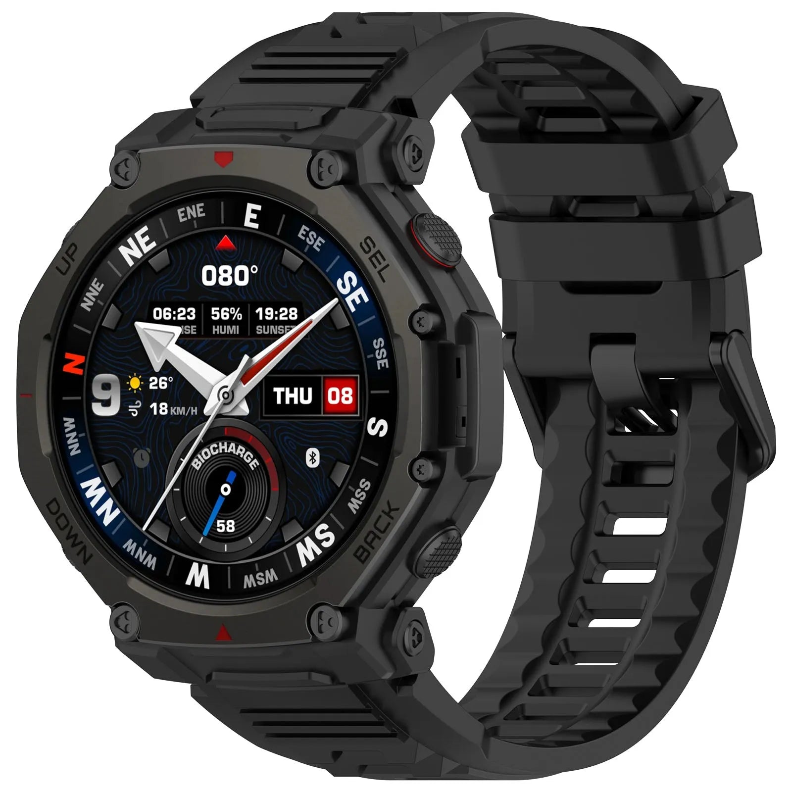 Amazfit T-Rex 3 Pro - 48mm Silicone Strap (Black)