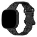 Bracelet silicone avec motif Fitbit Versa 4 (noir)