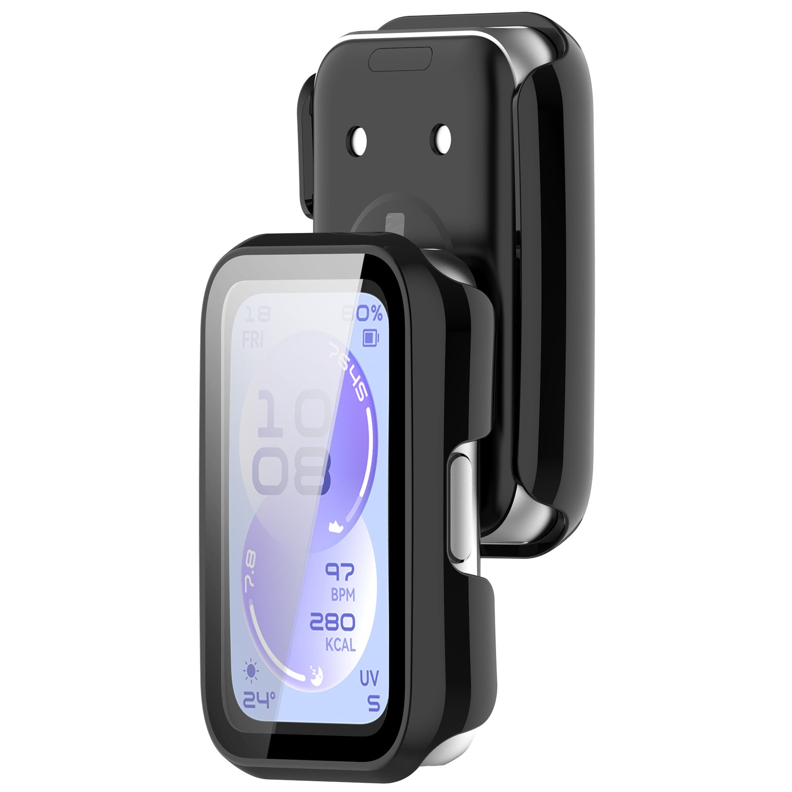 Coque PC en verre Pro Huawei Band 11 (noir)