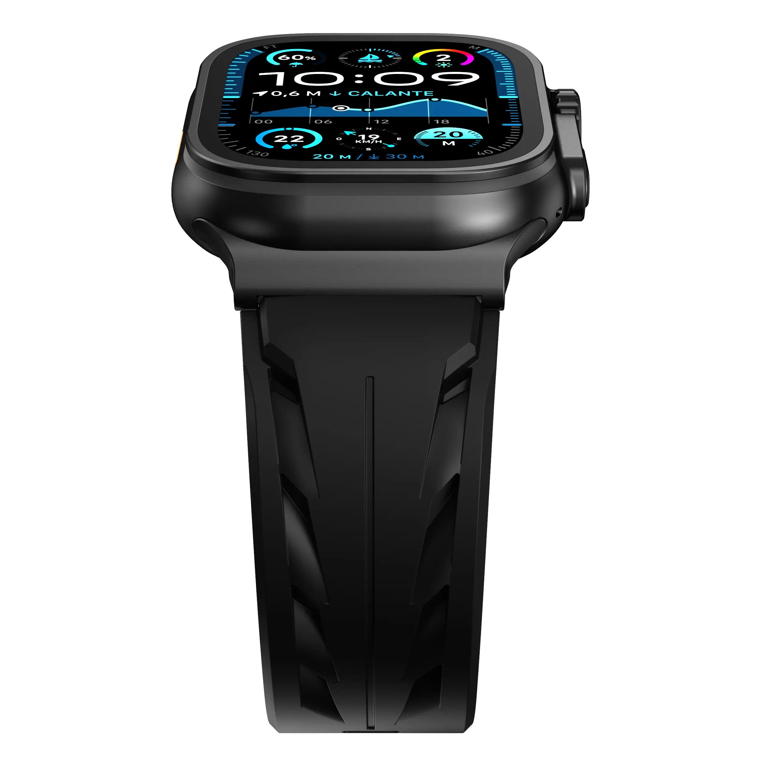 Bracelet silicone race Apple Watch (noir)