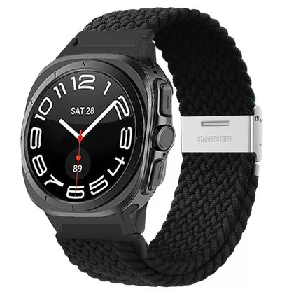 Bracelet nylon tissé Samsung Galaxy Watch Ultra 2 (noir)
